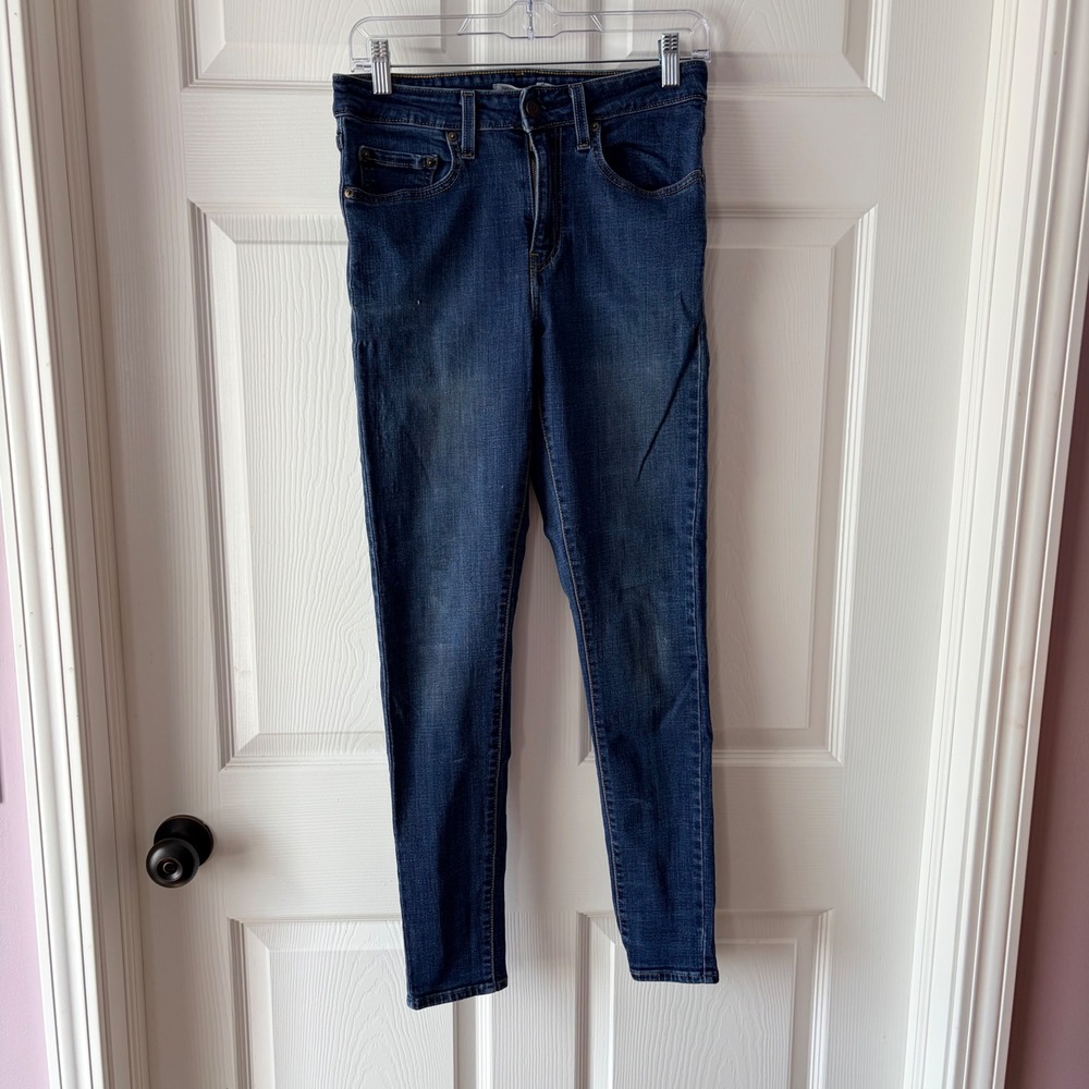 Levis 721 High Rise Skinny Jeans Womens 28 Dark Wash Blue Denim Classic Casual